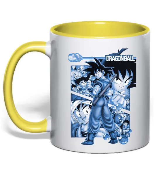 Чашка з кольоровою ручкою Dragon Ball Лимонний фото