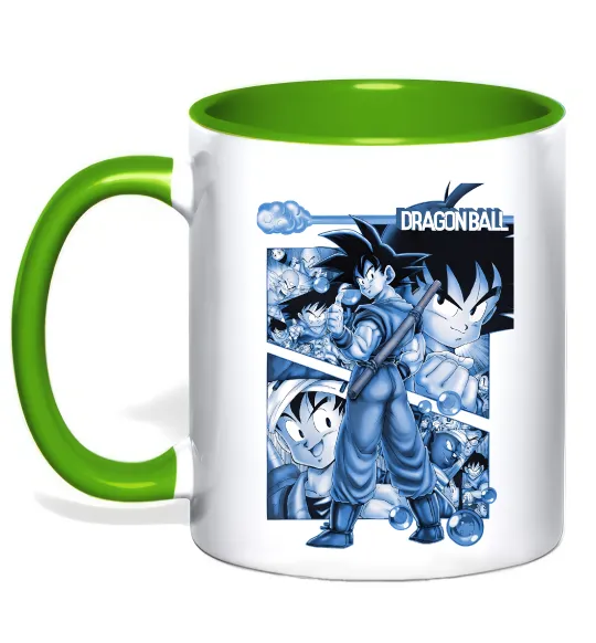 Чашка з кольоровою ручкою Dragon Ball Лаймовий фото