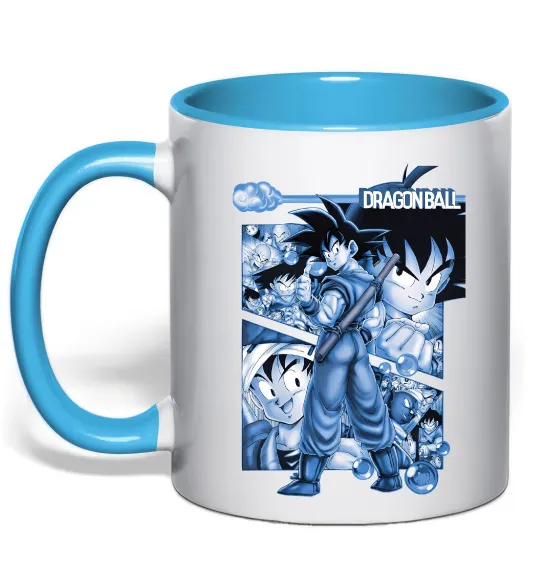 Чашка с цветной ручкой Dragon Ball Голубой фото