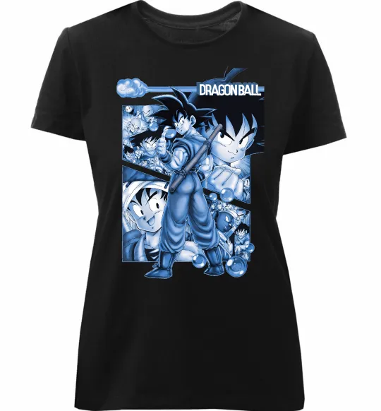 Женская премиум футболка Dragon Ball Черный фото
