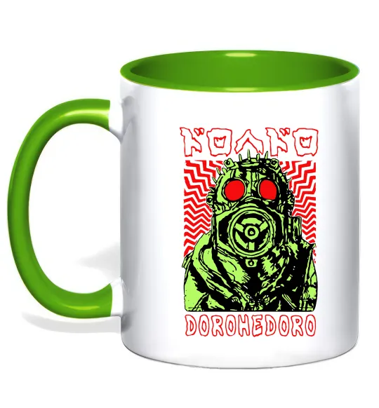 Чашка з кольоровою ручкою Dorohedoro art Зелений фото