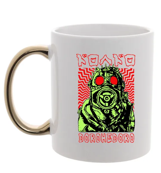 Чашка з кольоровою ручкою Dorohedoro art Золото фото