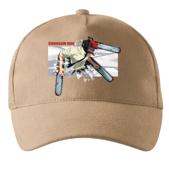 Кепка Chainsaw man Пісочний фото