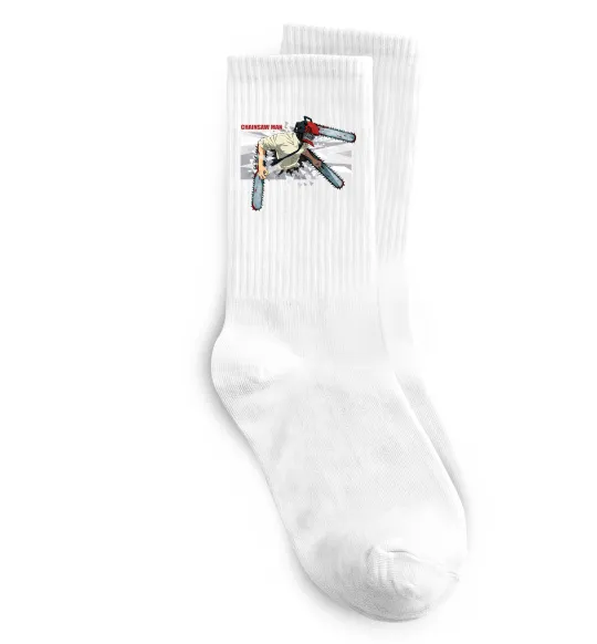 Носки Chainsaw man Белый фото