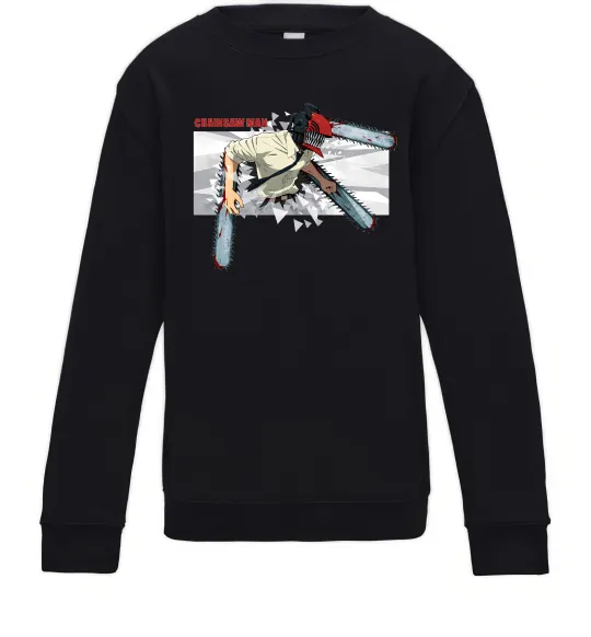 Детский Свитшот Chainsaw man Черный фото