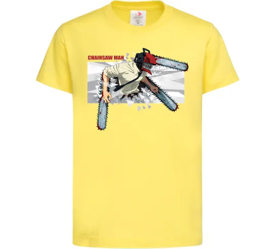 Детская футболка Chainsaw man Лимонный фото