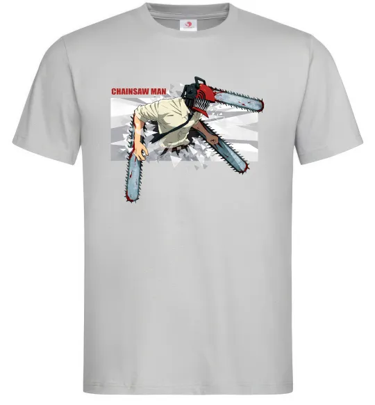 Чоловіча футболка Chainsaw man Сірий фото
