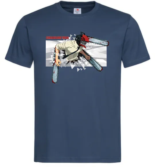 Чоловіча футболка Chainsaw man Темно-синій фото