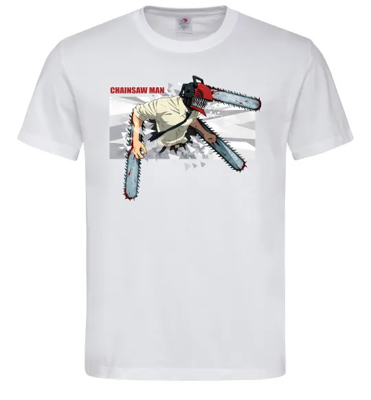 Чоловіча футболка Chainsaw man Білий фото
