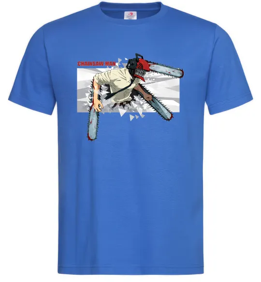 Чоловіча футболка Chainsaw man Яскраво-синій фото
