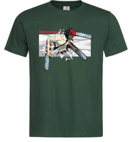 Чоловіча футболка Chainsaw man Темно-зелений фото