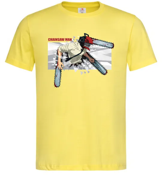 Чоловіча футболка Chainsaw man Лимонний фото