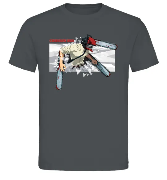 Чоловіча футболка Chainsaw man Графіт фото