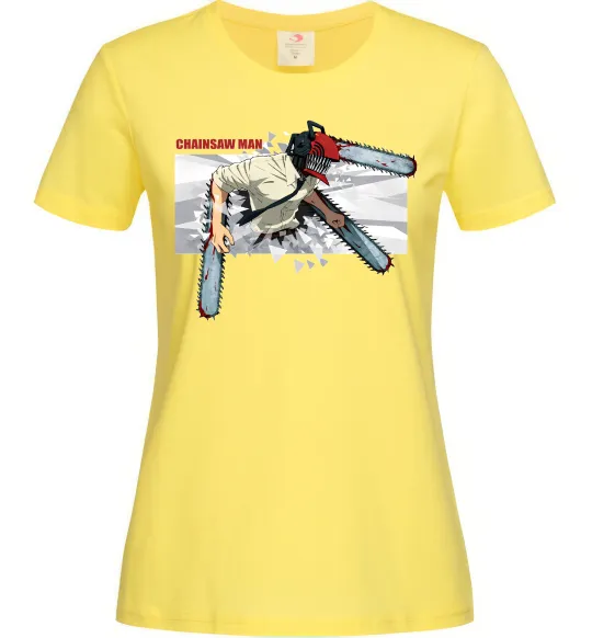 Жіноча футболка Chainsaw man Лимонний фото