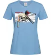 Жіноча футболка Chainsaw man Блакитний фото