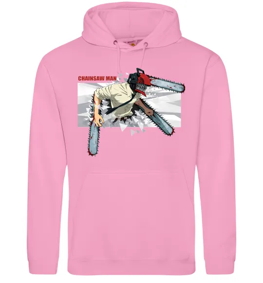 Чоловіча толстовка (худі) Chainsaw man Рожевий фото