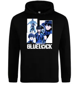 Чоловіча толстовка (худі) BlueLock колаж Чорний фото