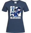 Женская футболка BlueLock колаж Темно-синий фото