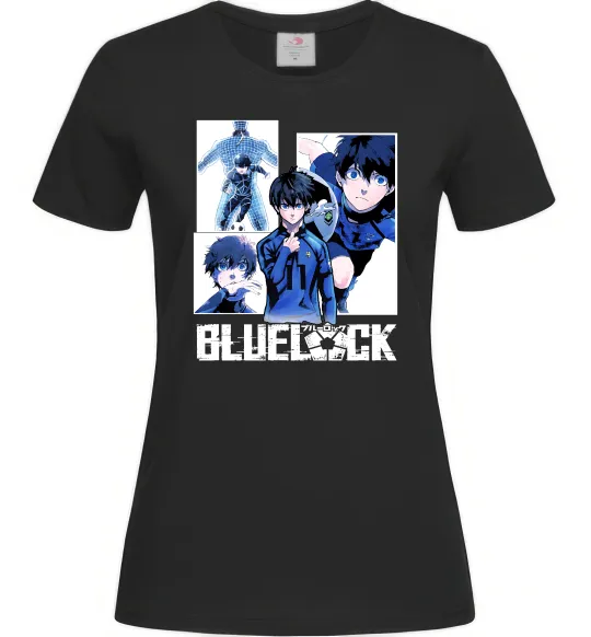 Женская футболка BlueLock колаж Черный фото