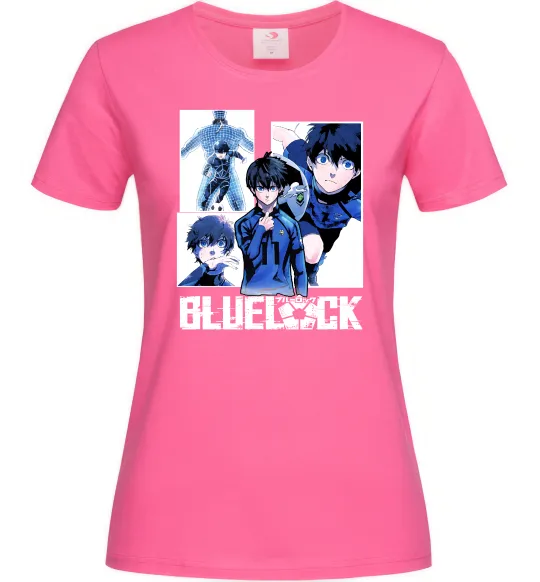 Женская футболка BlueLock колаж Ярко-розовый фото