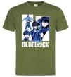 Мужская футболка BlueLock колаж Оливковый фото