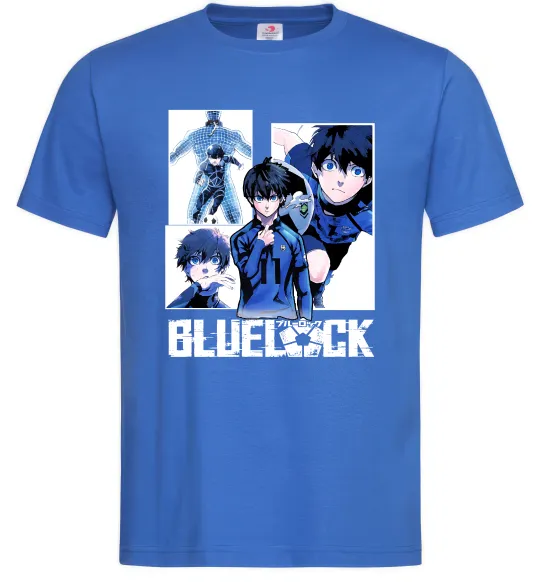 Мужская футболка BlueLock колаж Ярко-синий фото