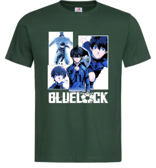 Мужская футболка BlueLock колаж Темно-зеленый фото
