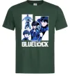Мужская футболка BlueLock колаж Темно-зеленый фото