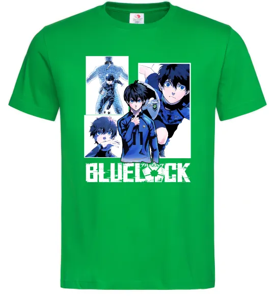 Мужская футболка BlueLock колаж Зеленый фото