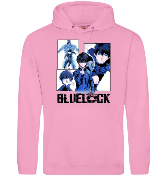 Чоловіча толстовка (худі) BlueLock колаж Рожевий фото