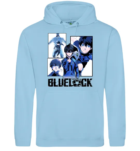 Жіноча толстовка (худі) BlueLock колаж Блакитний фото