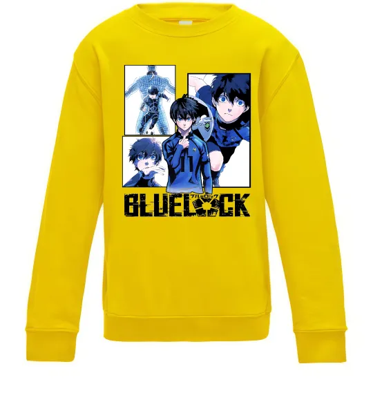 Детский Свитшот BlueLock колаж Солнечно желтый фото