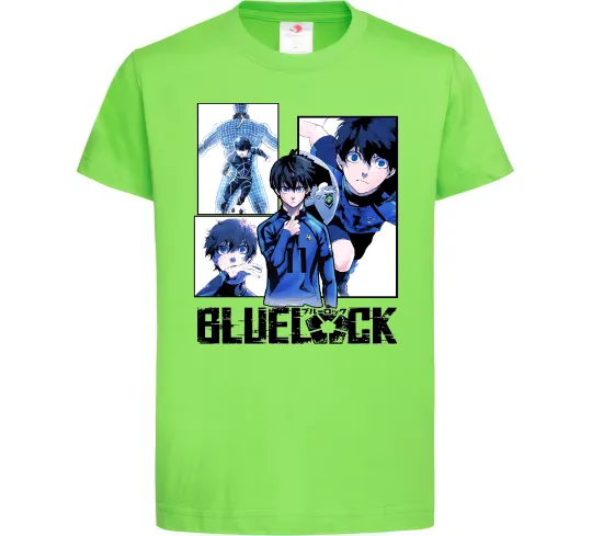 Дитяча футболка BlueLock колаж Лаймовий фото