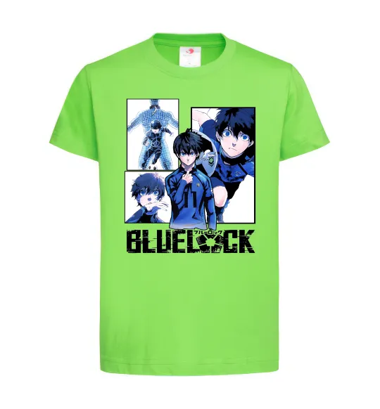 Дитяча футболка BlueLock колаж Лаймовий фото