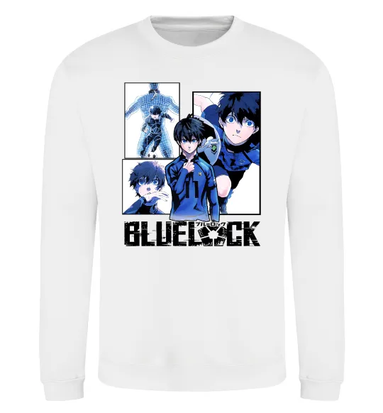 Свитшот BlueLock колаж Белый фото