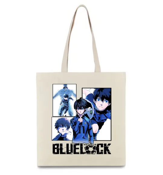 Еко-сумка BlueLock колаж Бежевий фото