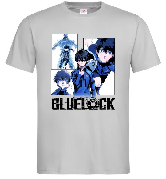 Мужская футболка BlueLock колаж Серый фото
