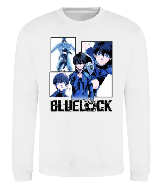 Свитшот BlueLock колаж Белый фото