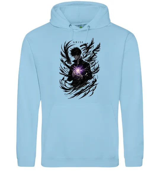 Мужская толстовка (худи) Solo leveling Arise Голубой фото