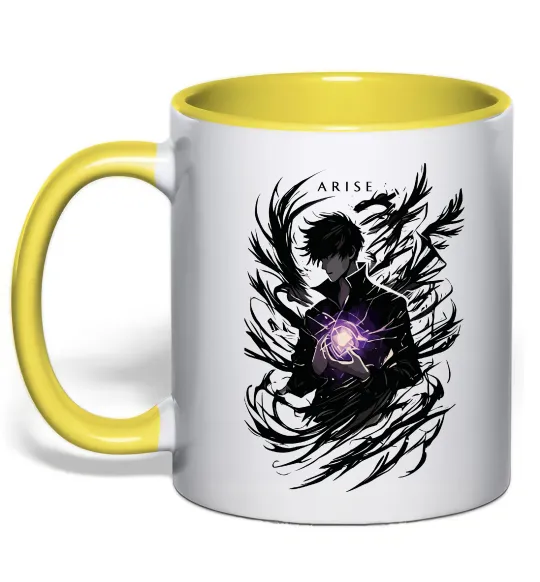 Чашка с цветной ручкой Solo leveling Arise Лимонный фото