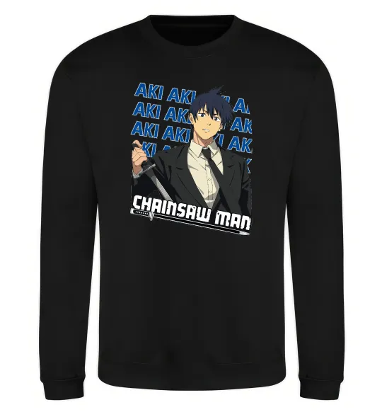 Світшот Chainsaw Man Aki Чорний фото