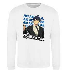Свитшот Chainsaw Man Aki Белый фото