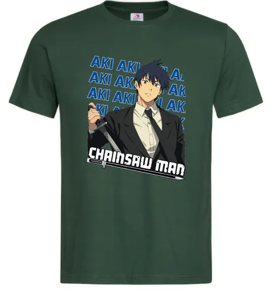 Чоловіча футболка Chainsaw Man Aki Темно-зелений фото