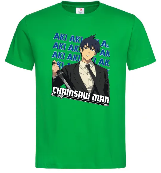 Чоловіча футболка Chainsaw Man Aki Зелений фото