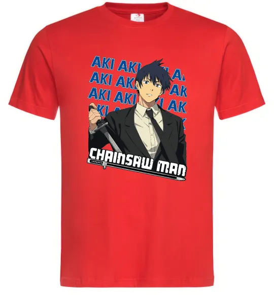 Чоловіча футболка Chainsaw Man Aki Червоний фото