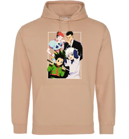 Мужская толстовка (худи) Hunter x Hunter персонажі Песочный фото