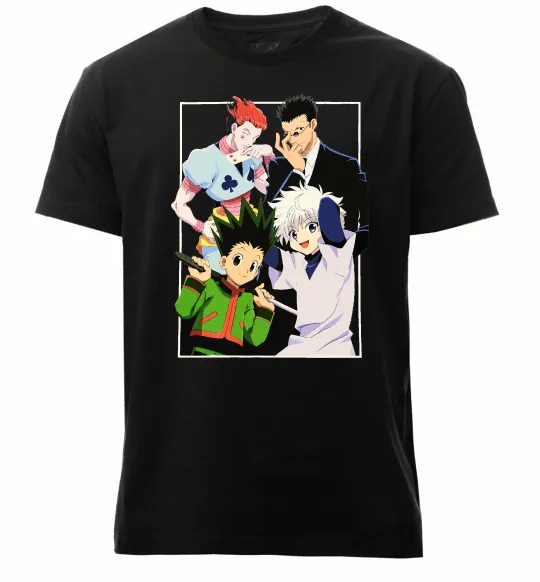 Мужская премиум футболка Hunter x Hunter персонажі Черный фото