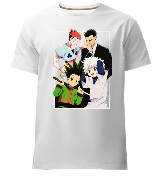 Мужская премиум футболка Hunter x Hunter персонажі Белый фото