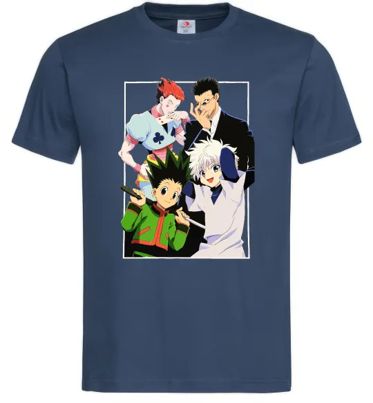 Мужская футболка Hunter x Hunter персонажі Темно-синий фото