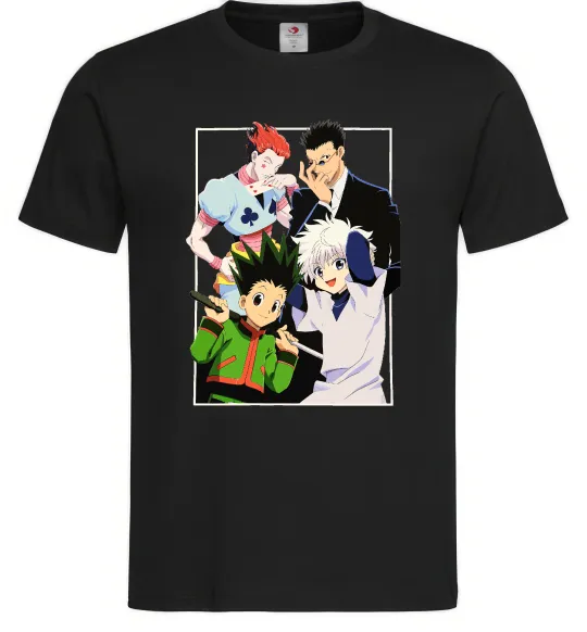 Мужская футболка Hunter x Hunter персонажі Черный фото